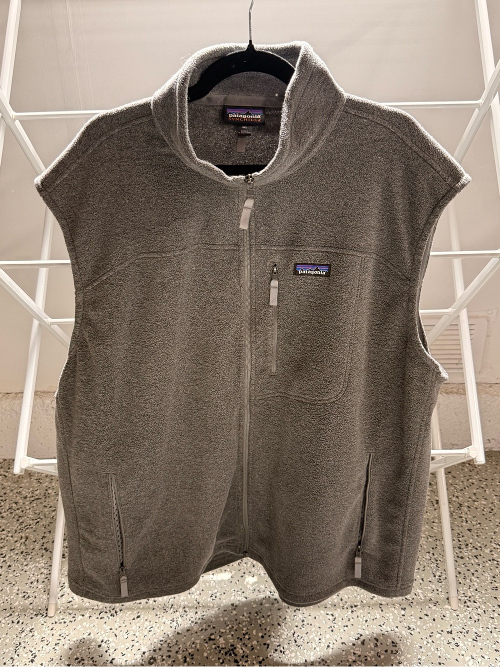 Patagonia Synchilla Fleece Vest Gray Full Zip